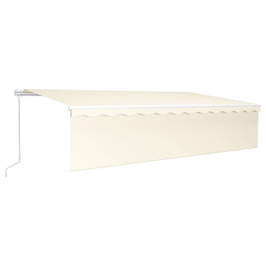 vidaXL Markise Manuell Einziehbar mit Rollo 6x3 m Creme