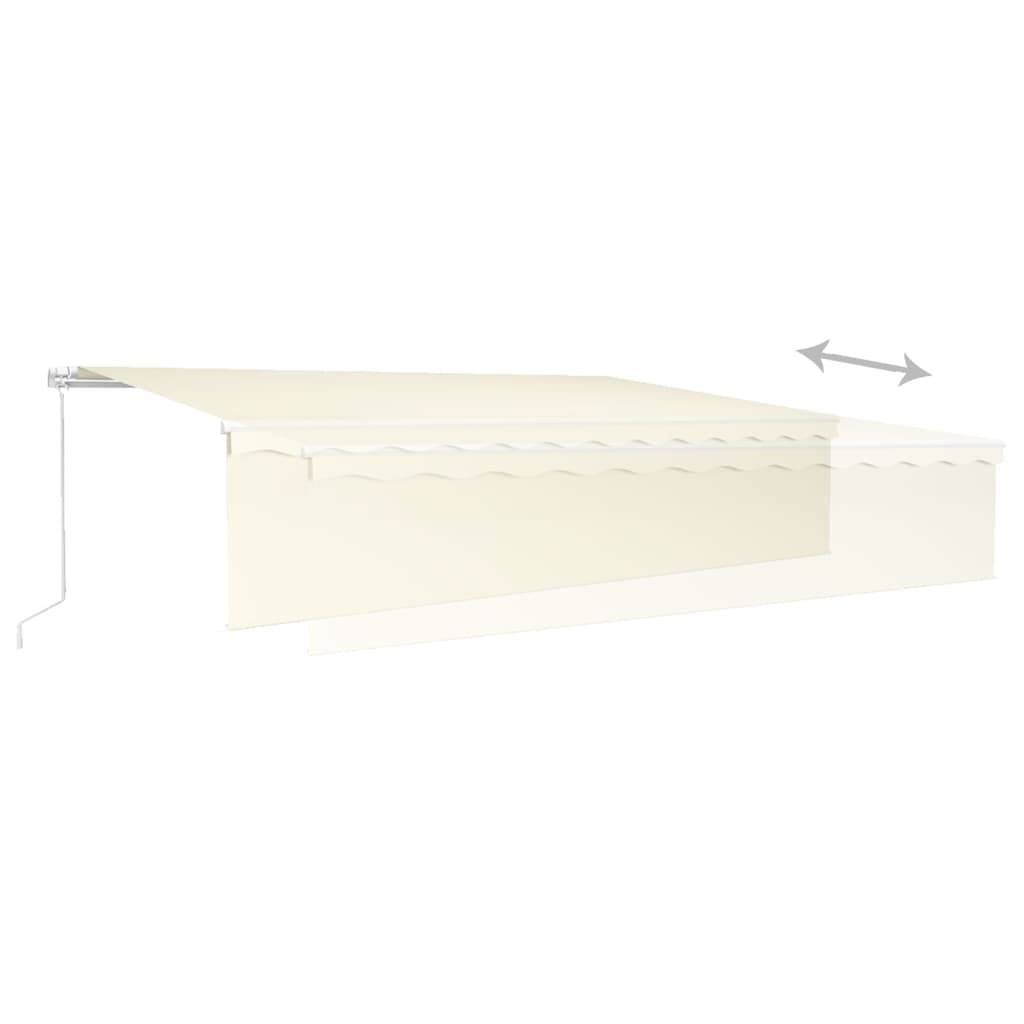 vidaXL Markise Manuell Einziehbar mit Rollo 6x3 m Creme