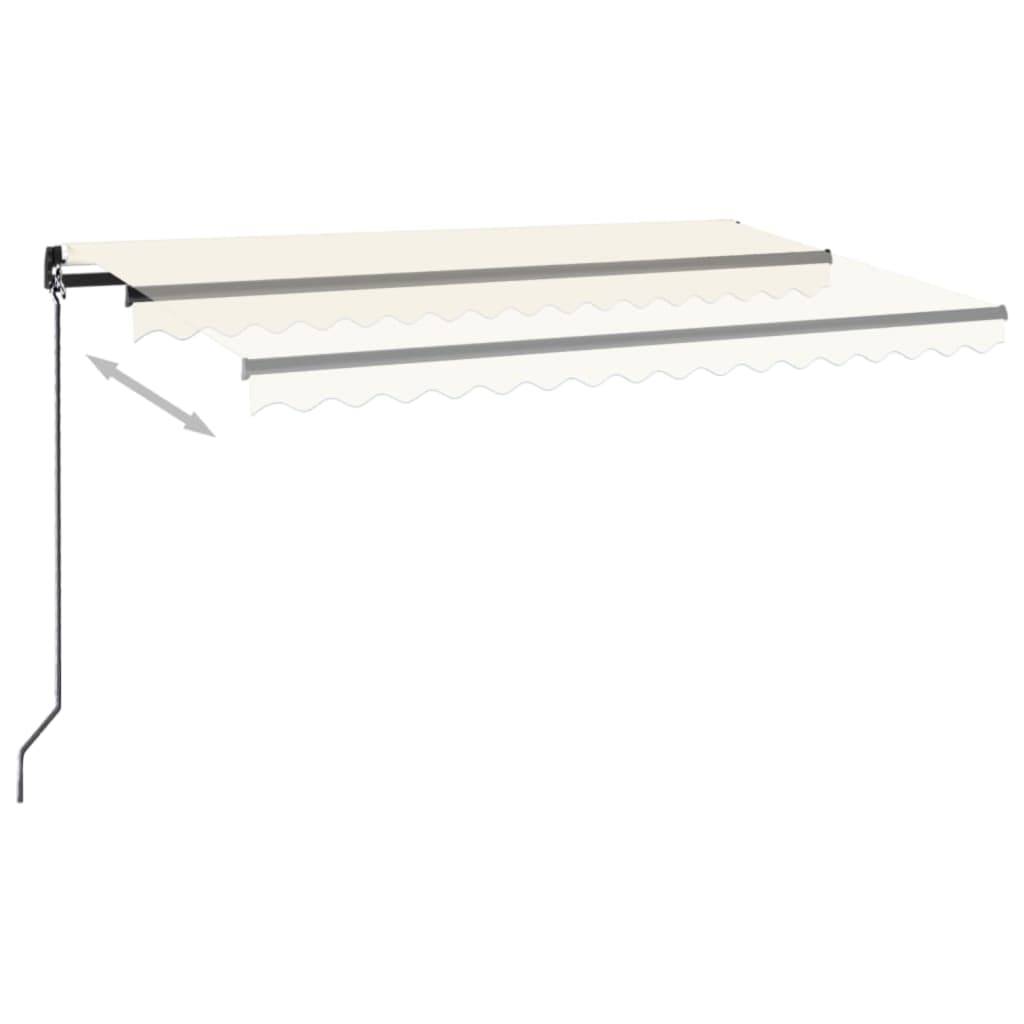 vidaXL Markise Manuell Einziehbar 400x350 cm Creme