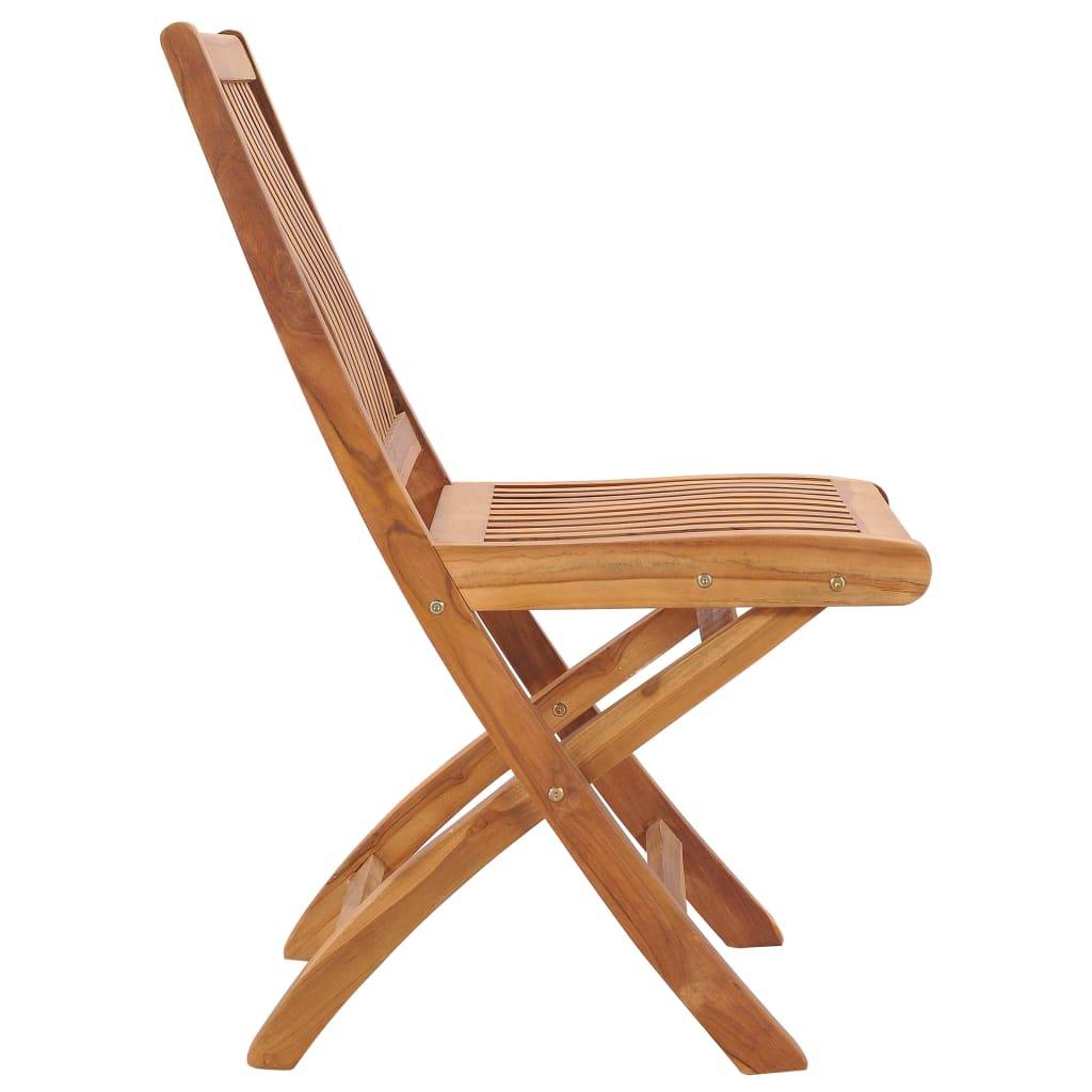 vidaXL Klappbare Gartenstühle 8 Stk. Massivholz Teak