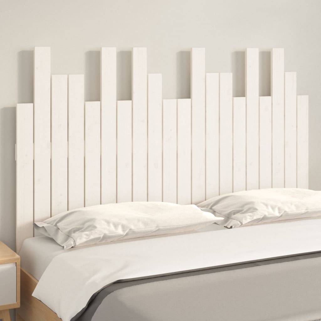 vidaXL Wand-Kopfteil Weiß 127,5x3x80 cm Massivholz Kiefer