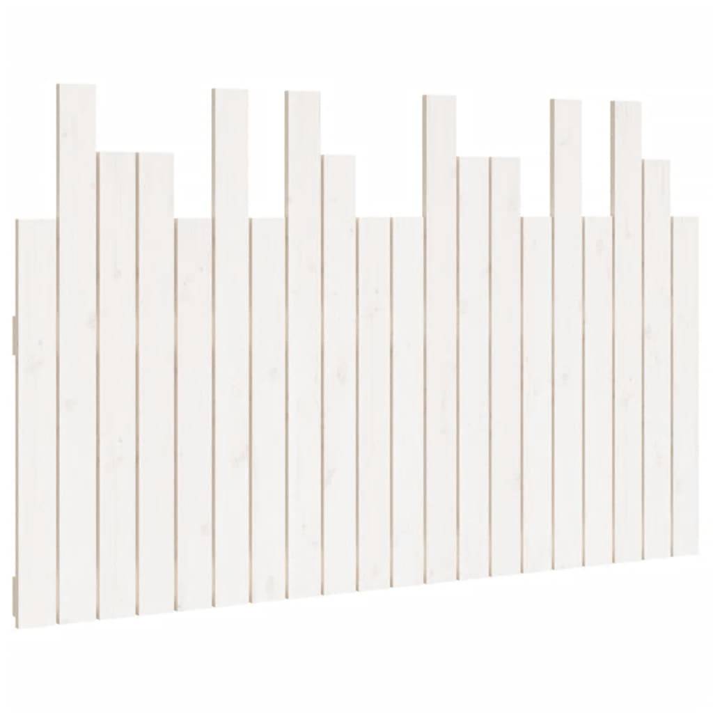 vidaXL Wand-Kopfteil Weiß 127,5x3x80 cm Massivholz Kiefer