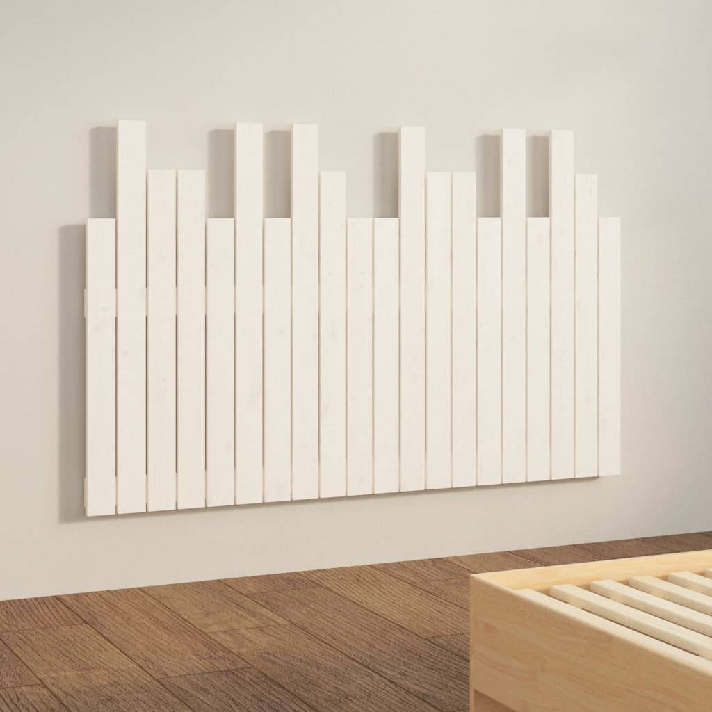 vidaXL Wand-Kopfteil Weiß 127,5x3x80 cm Massivholz Kiefer