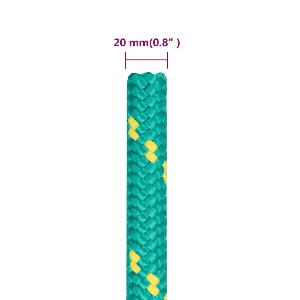 vidaXL Bootsseil Grün 20 mm 50 m Polypropylen