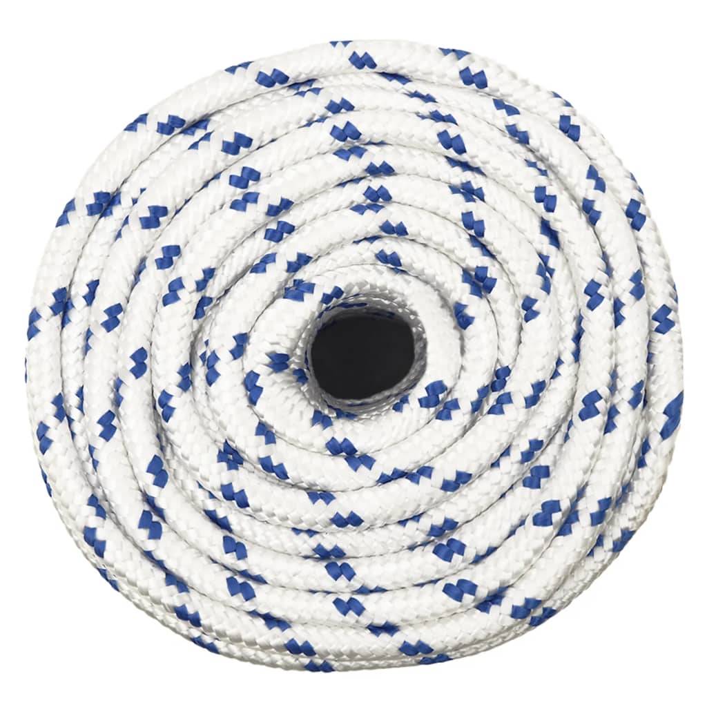 vidaXL Bootsseil Weiß 12 mm 25 m Polypropylen