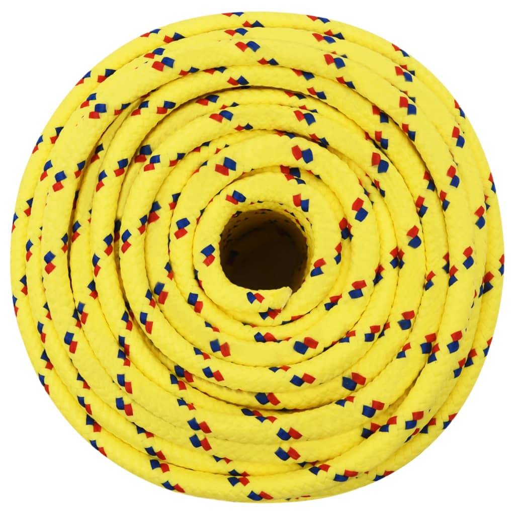 vidaXL Bootsseil Gelb 14 mm 25 m Polypropylen
