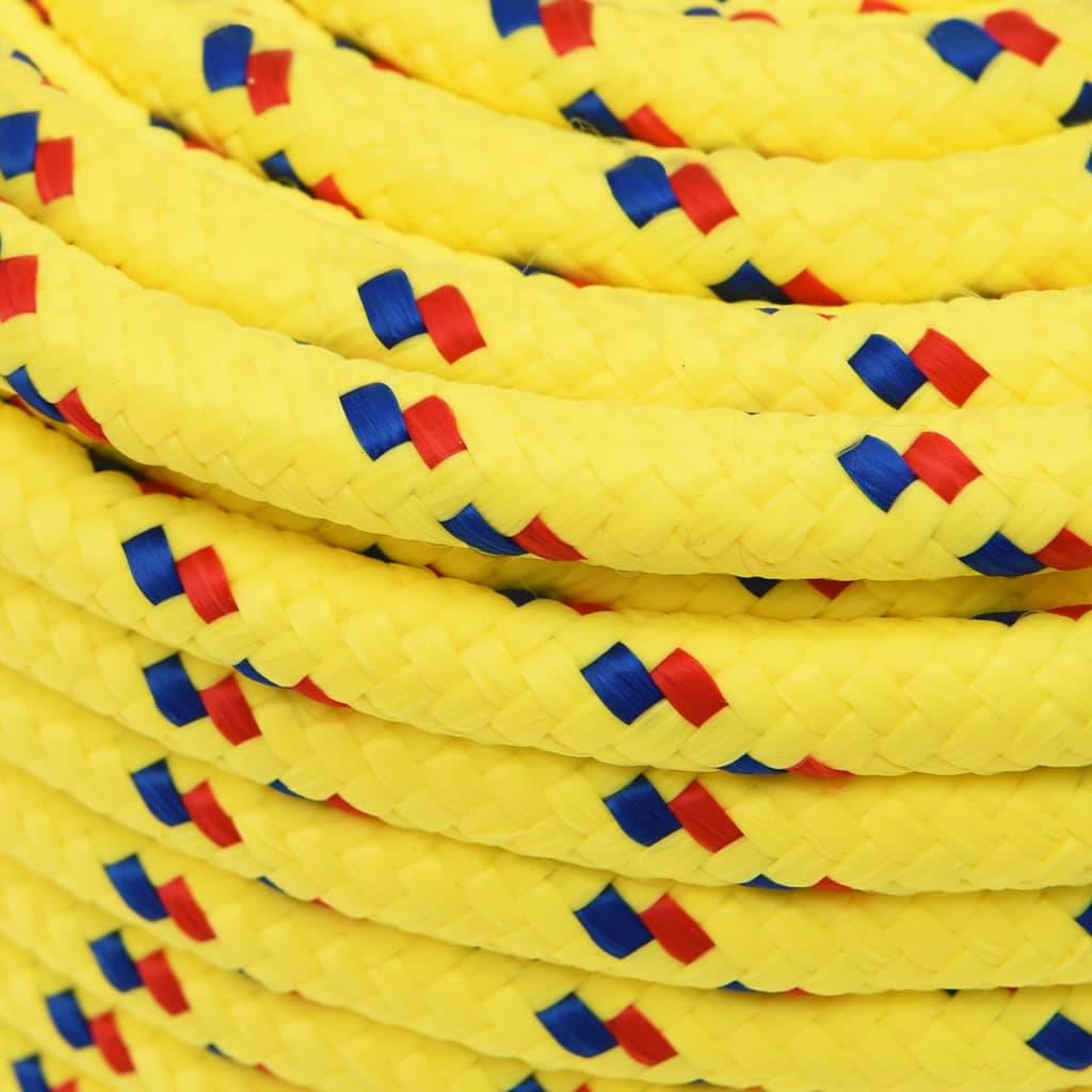vidaXL Bootsseil Gelb 12 mm 25 m Polypropylen