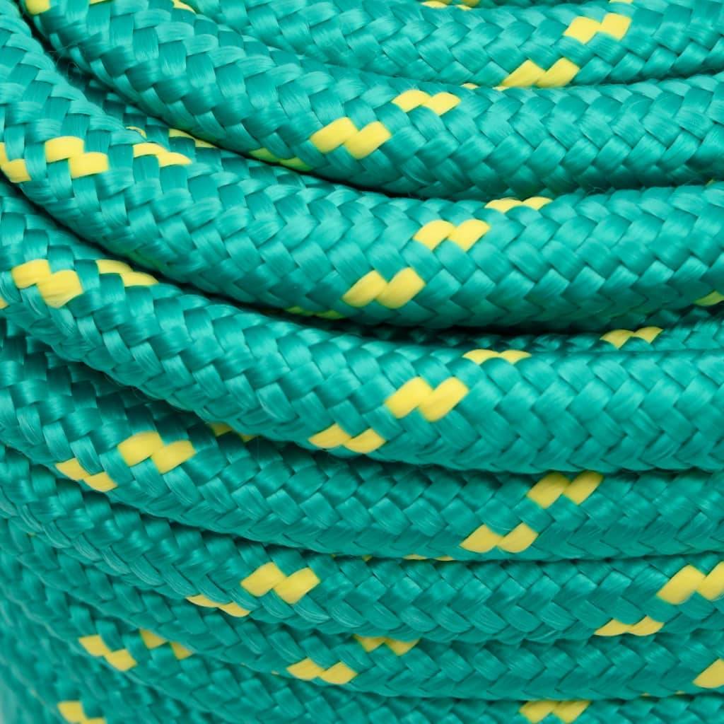 vidaXL Bootsseil Grün 18 mm 100 m Polypropylen