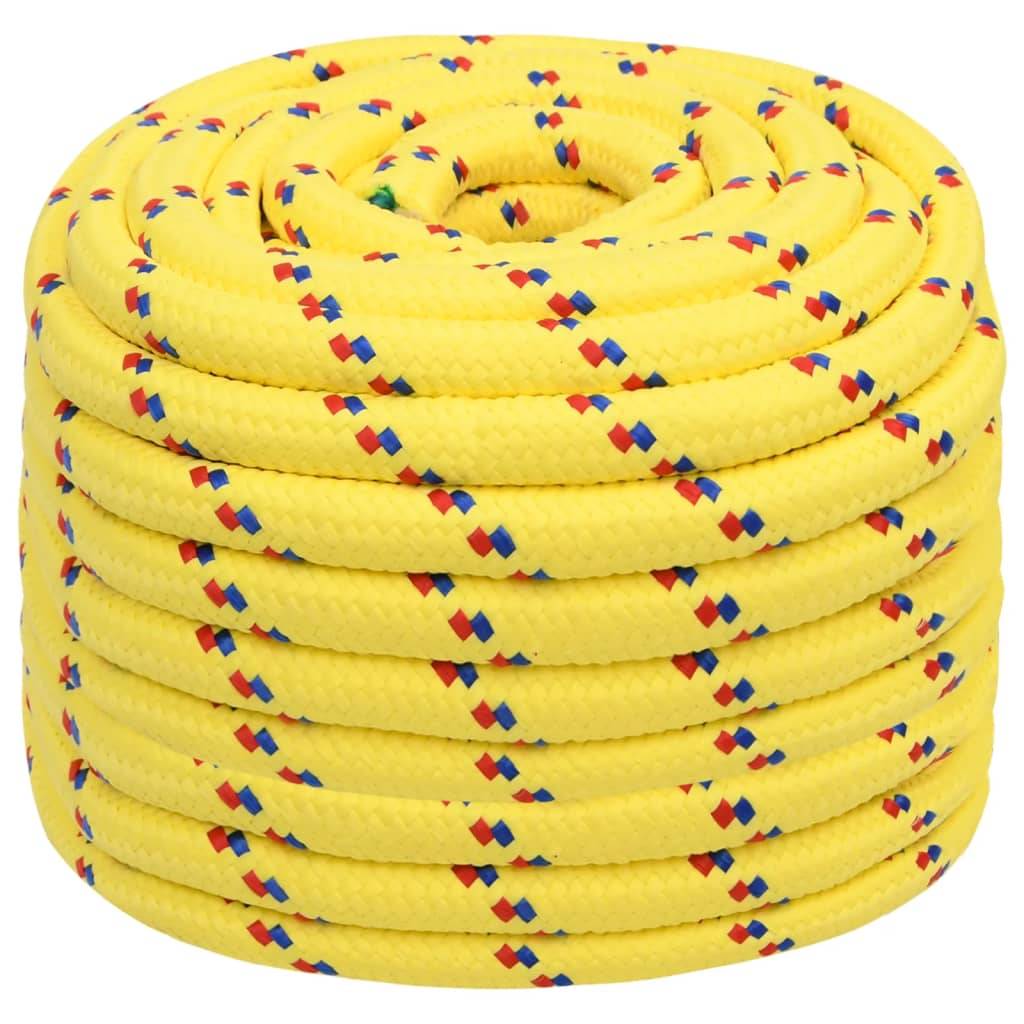 vidaXL Bootsseil Gelb 20 mm 50 m Polypropylen