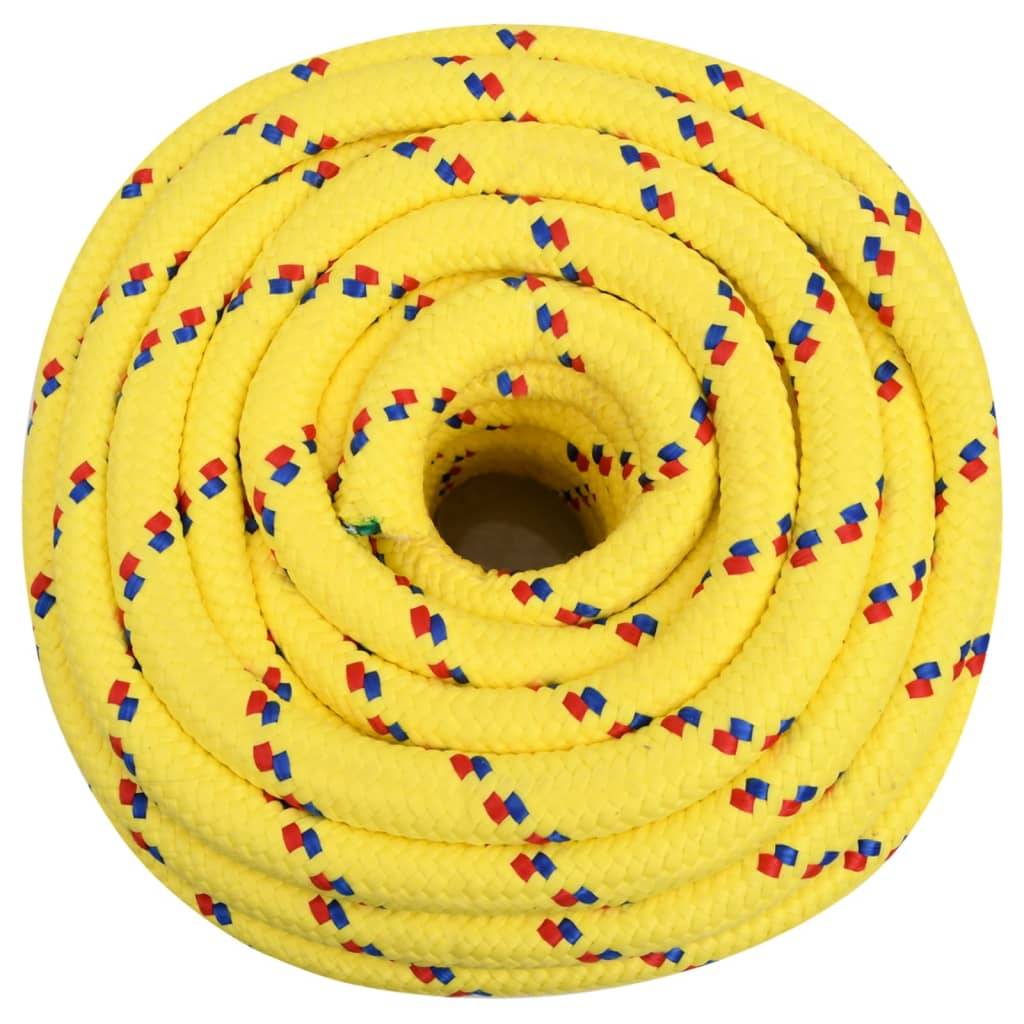 vidaXL Bootsseil Gelb 20 mm 50 m Polypropylen