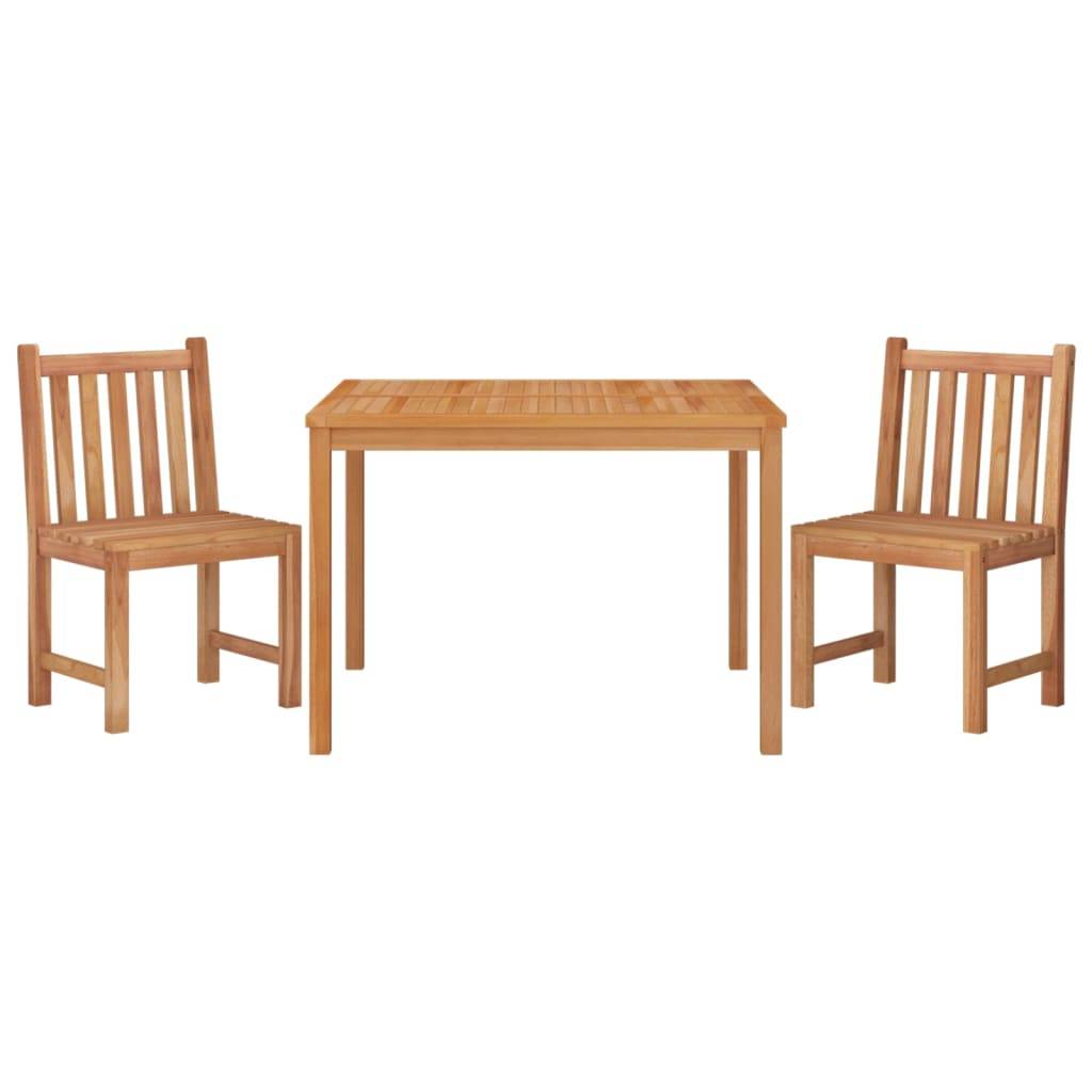 vidaXL 3-tlg. Garten-Essgruppe Massivholz Teak