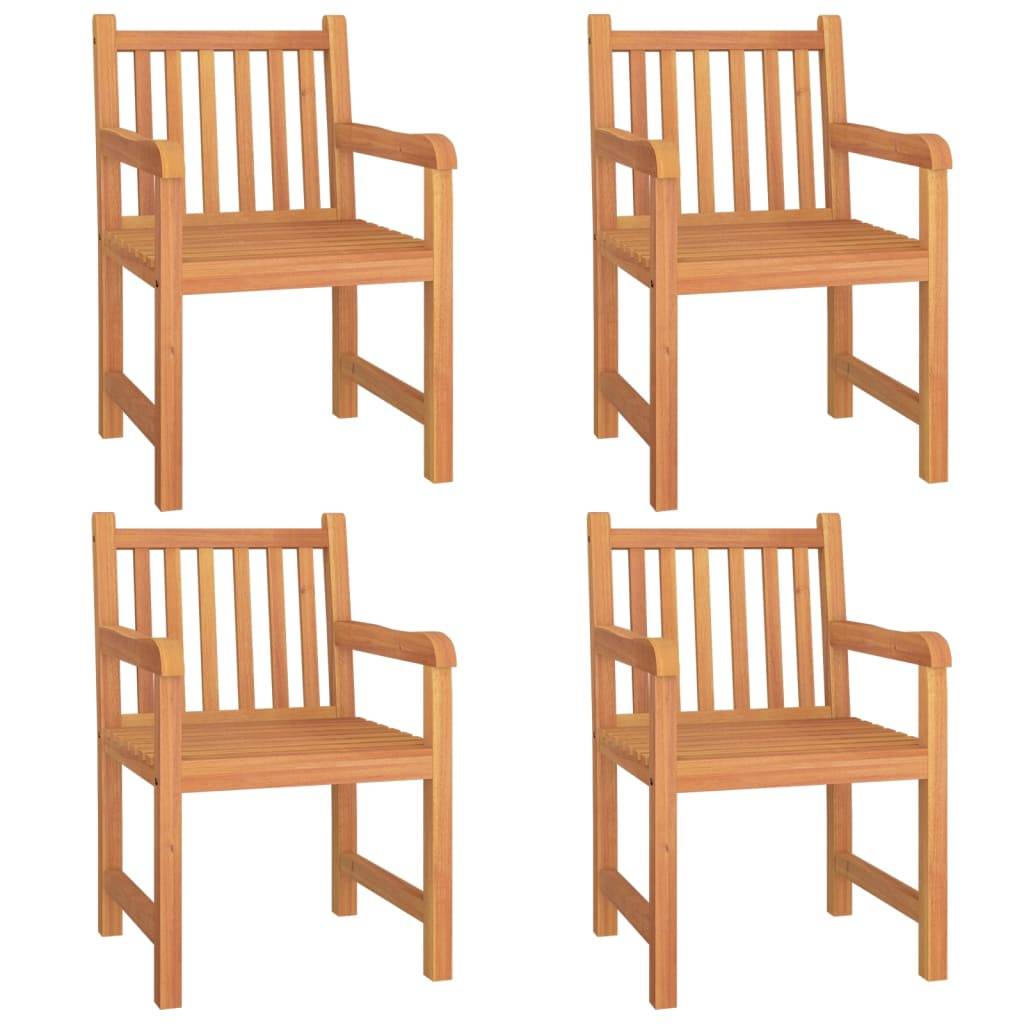 vidaXL 5-tlg. Garten-Essgruppe Massivholz Teak