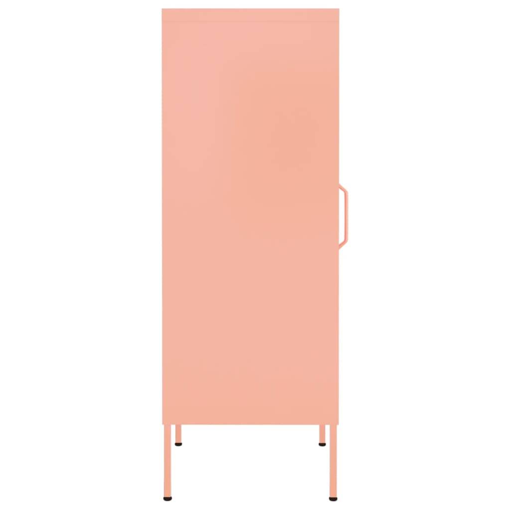 vidaXL Lagerschrank Rosa 42,5x35x101,5 cm Stahl