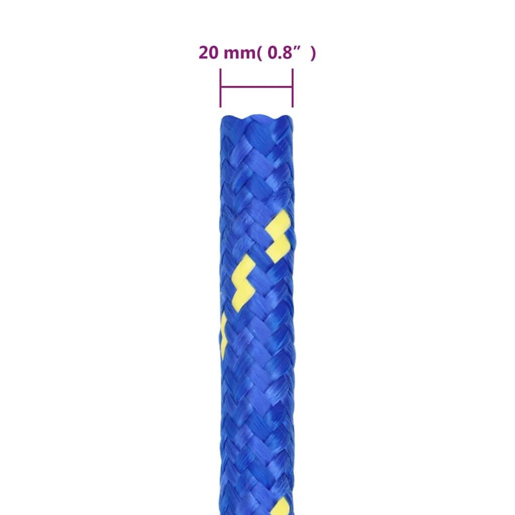 vidaXL Bootsseil Blau 20 mm 25 m Polypropylen
