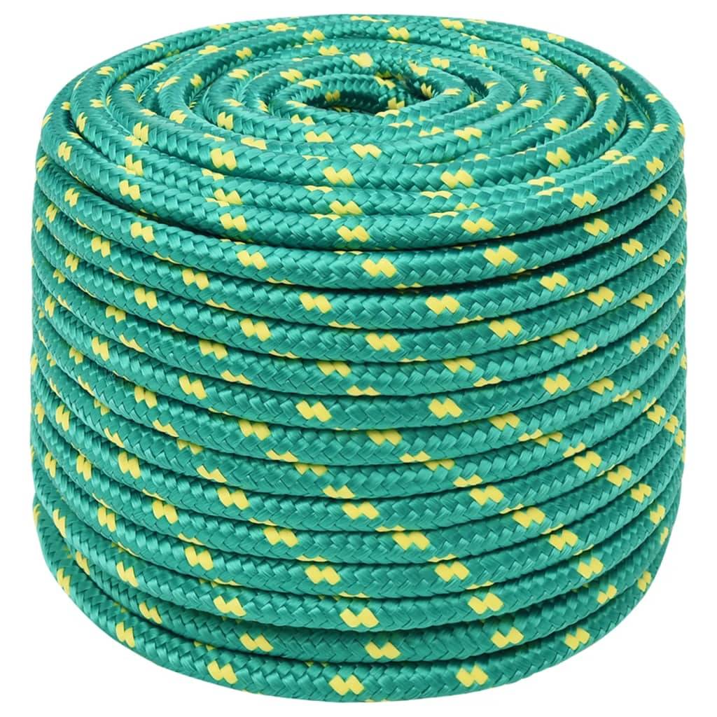 vidaXL Bootsseil Grün 12 mm 50 m Polypropylen