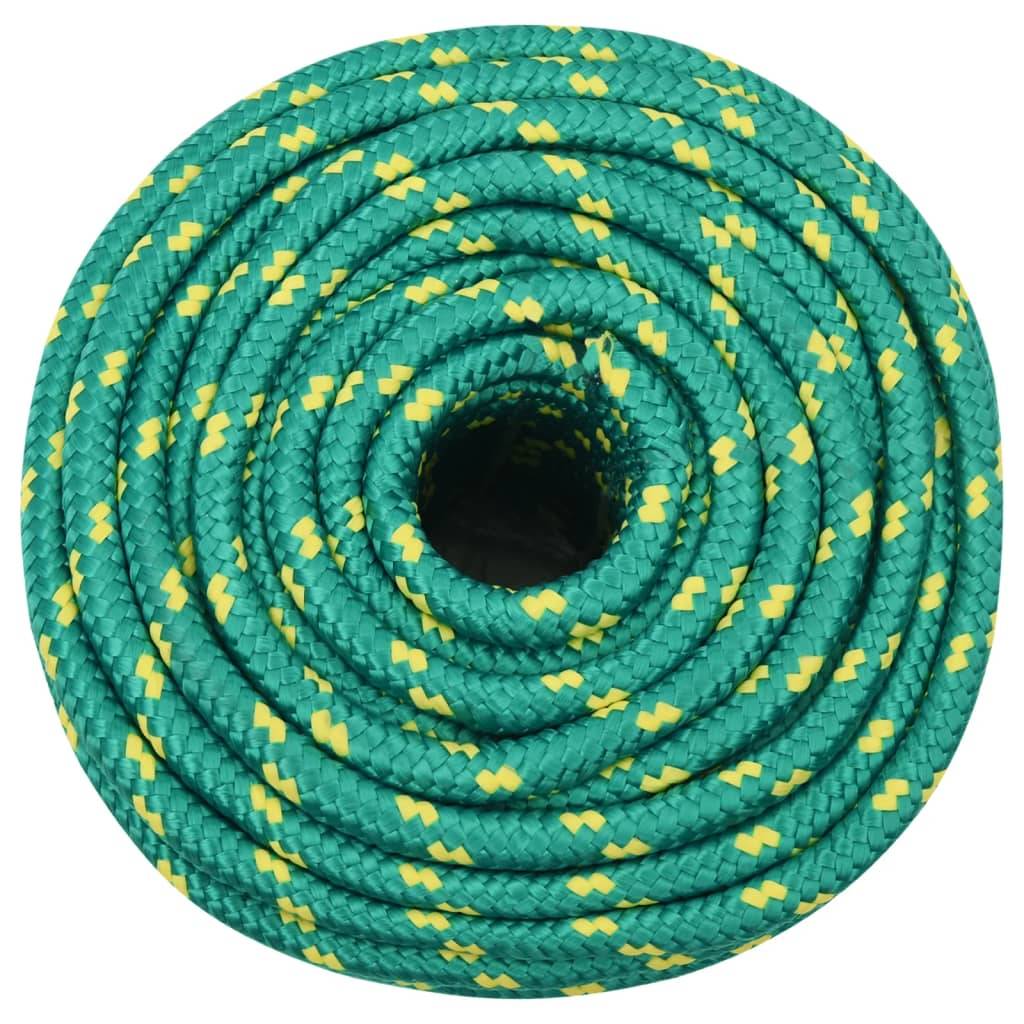 vidaXL Bootsseil Grün 12 mm 50 m Polypropylen