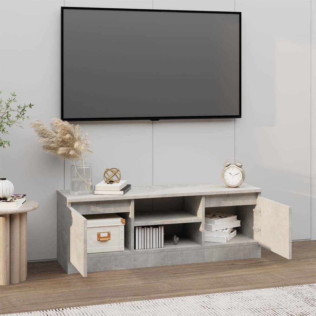 vidaXL TV-Schrank mit Tür Betongrau 102x30x36 cm