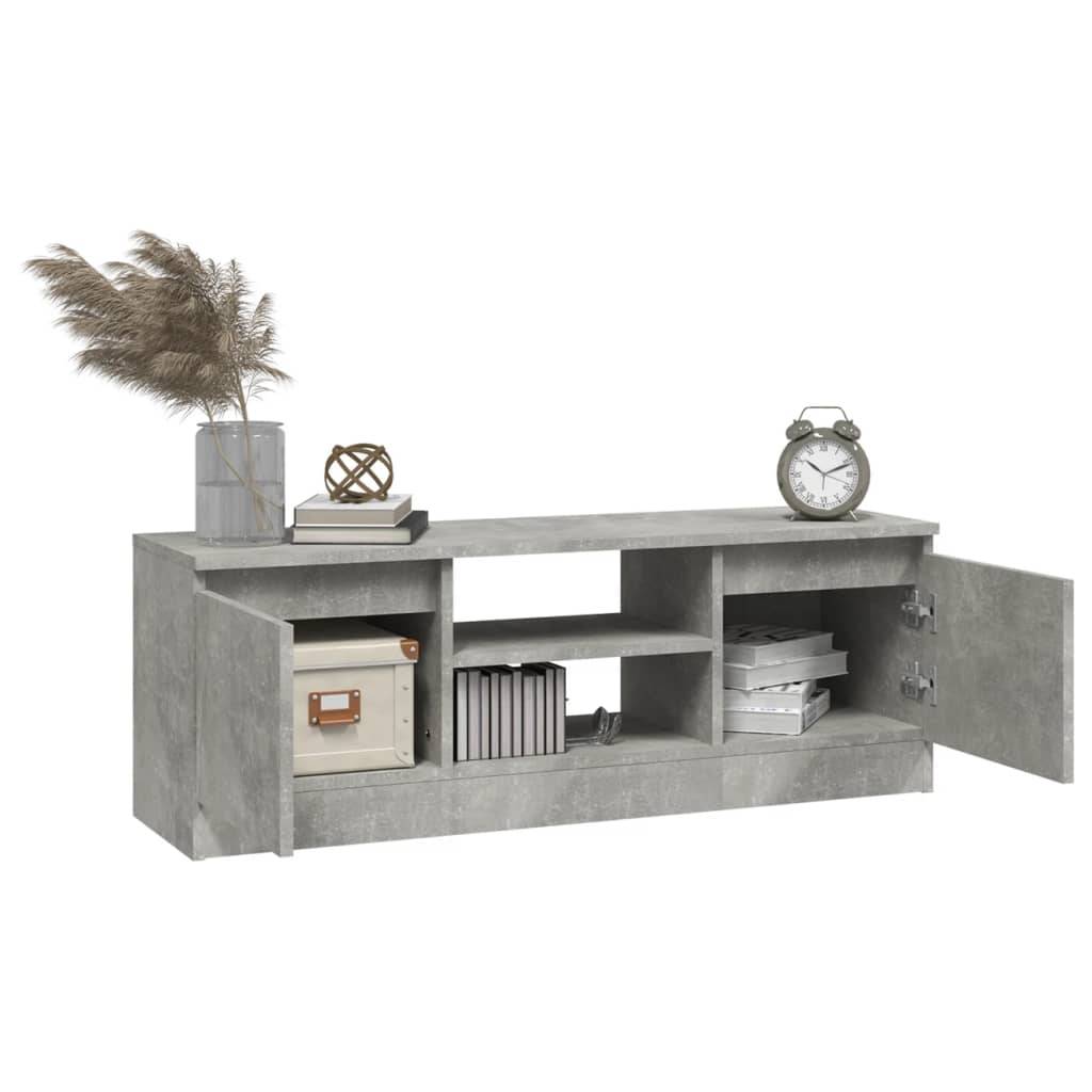 vidaXL TV-Schrank mit Tür Betongrau 102x30x36 cm