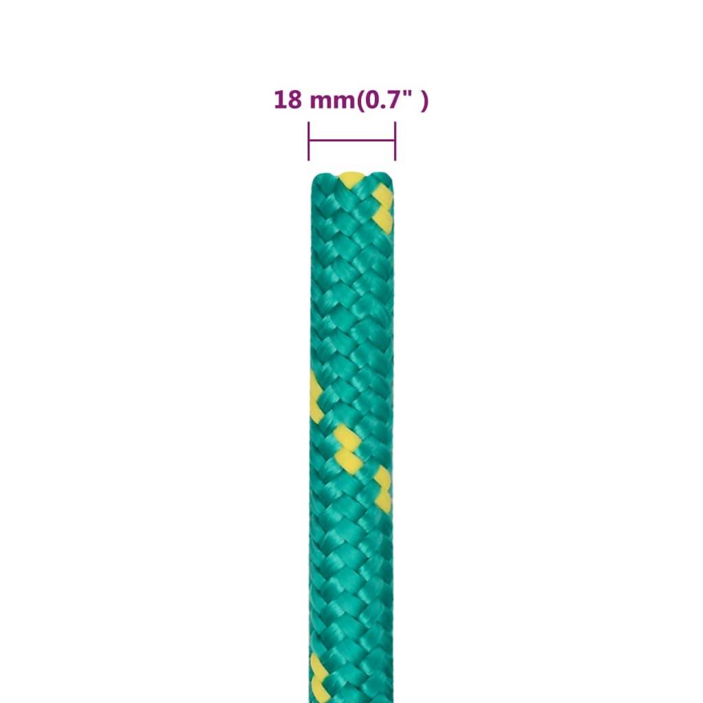 vidaXL Bootsseil Grün 18 mm 100 m Polypropylen