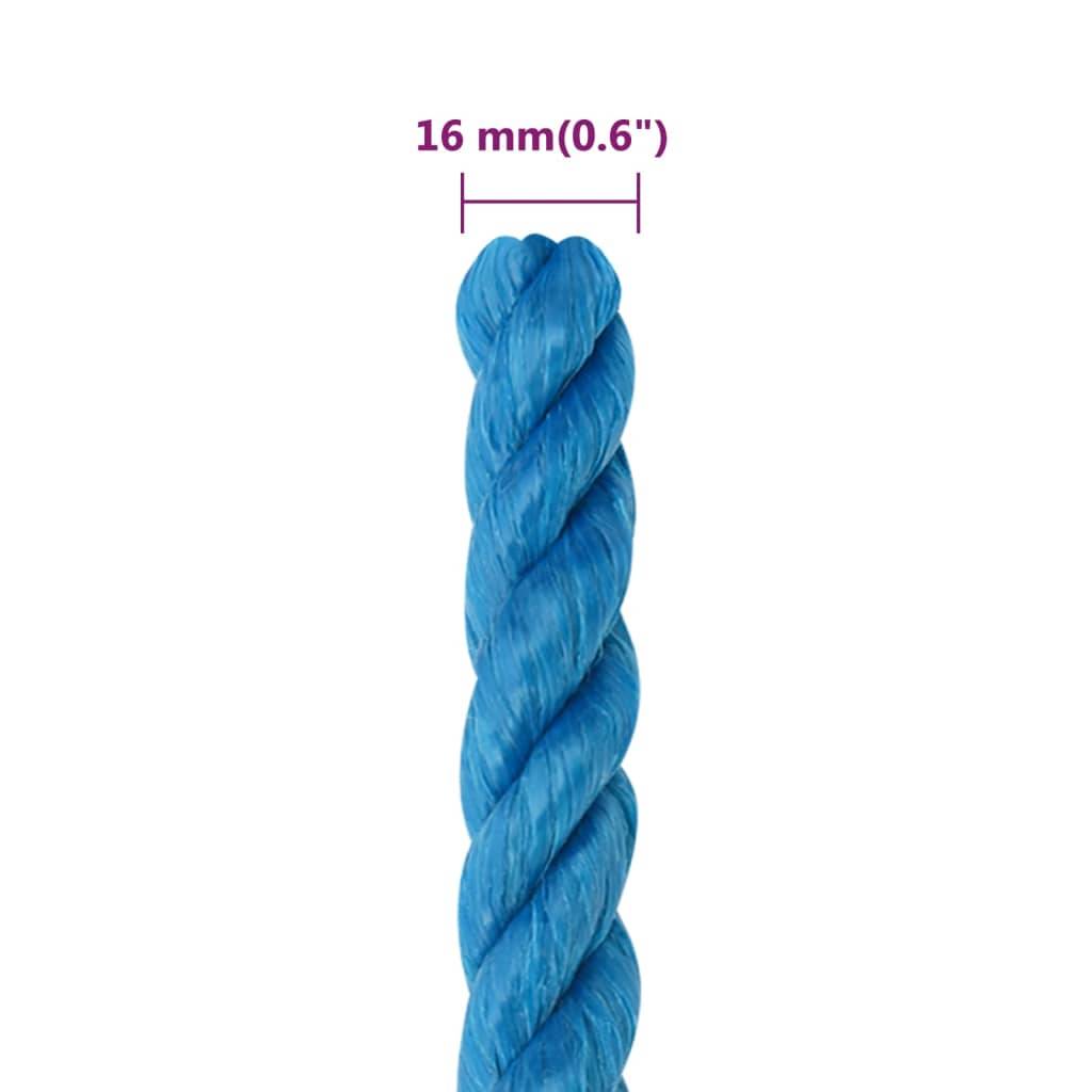 vidaXL Arbeitsseil Blau 16 mm 50 m Polypropylen