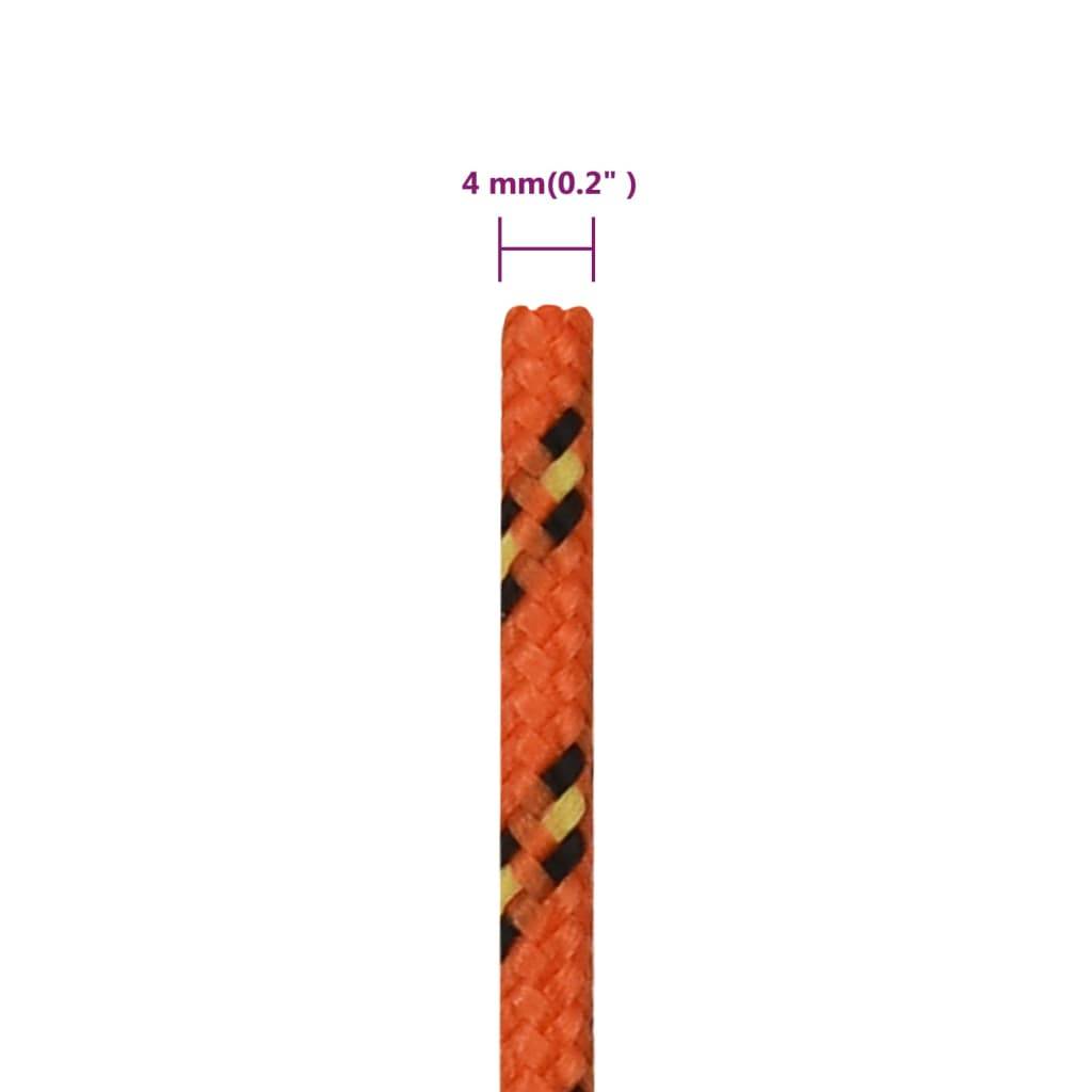vidaXL Bootsseil Orange 4 mm 500 m Polypropylen