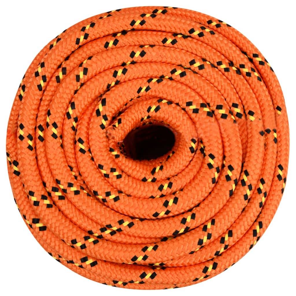 vidaXL Bootsseil Orange 16 mm 25 m Polypropylen