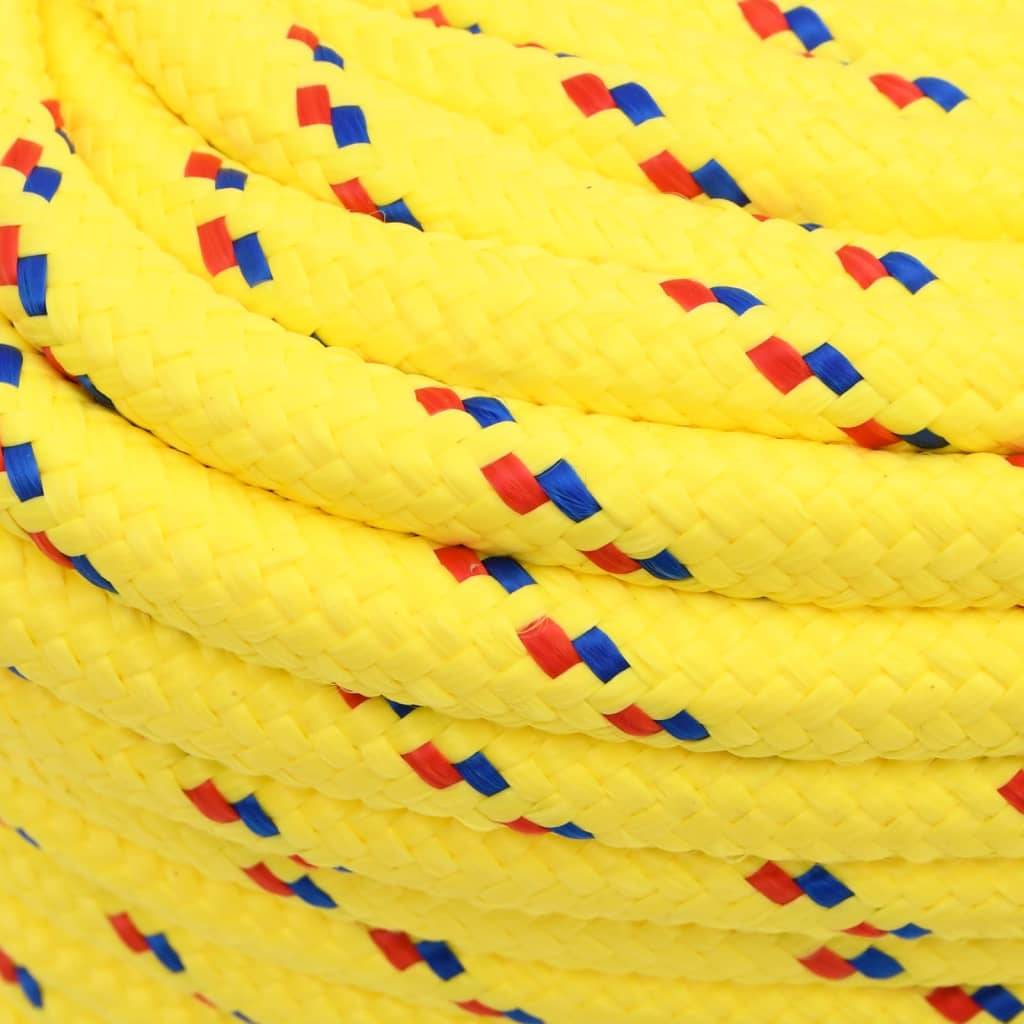 vidaXL Bootsseil Gelb 16 mm 25 m Polypropylen