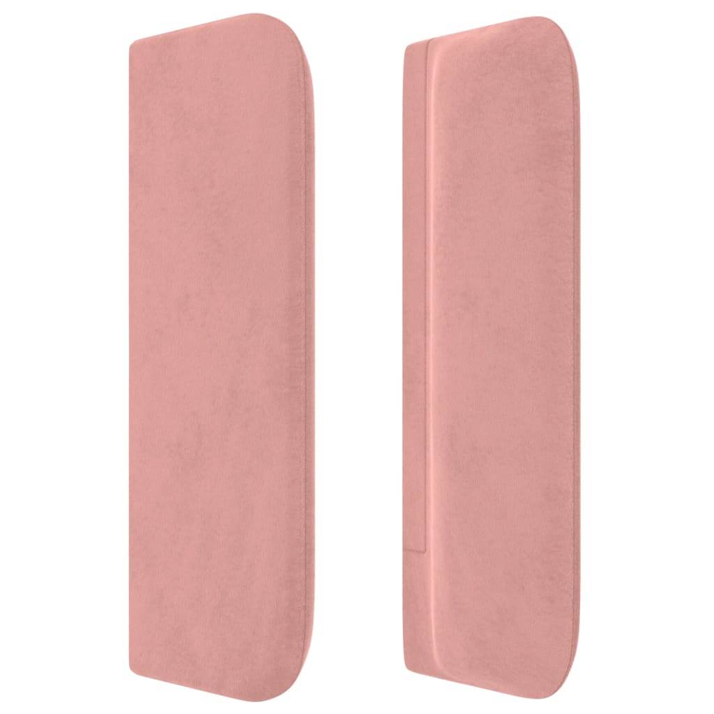 vidaXL Kopfteil mit Ohren Rosa 183x16x78/88 cm Samt