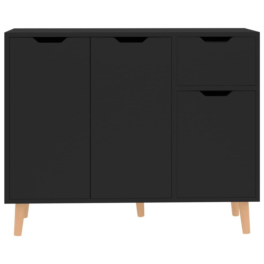 vidaXL Sideboard Schwarz 90x30x72 cm Holzwerkstoff