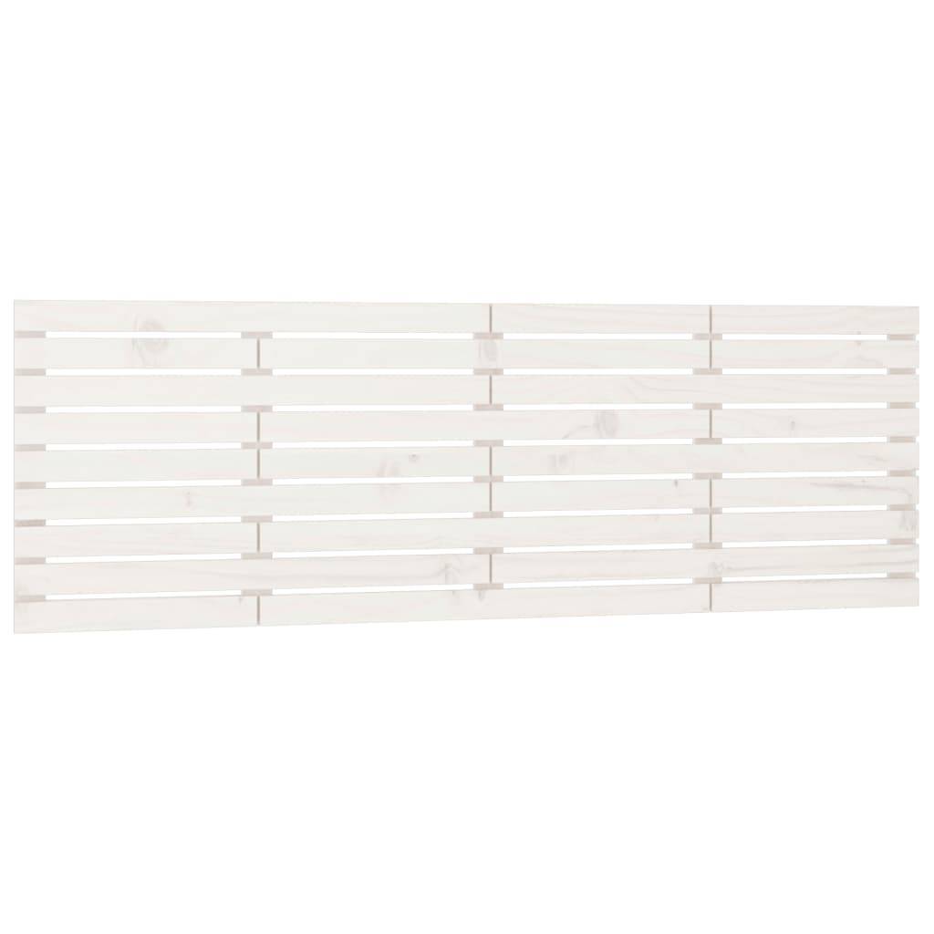 vidaXL Wand-Kopfteil Weiß 206x3x63 cm Massivholz Kiefer
