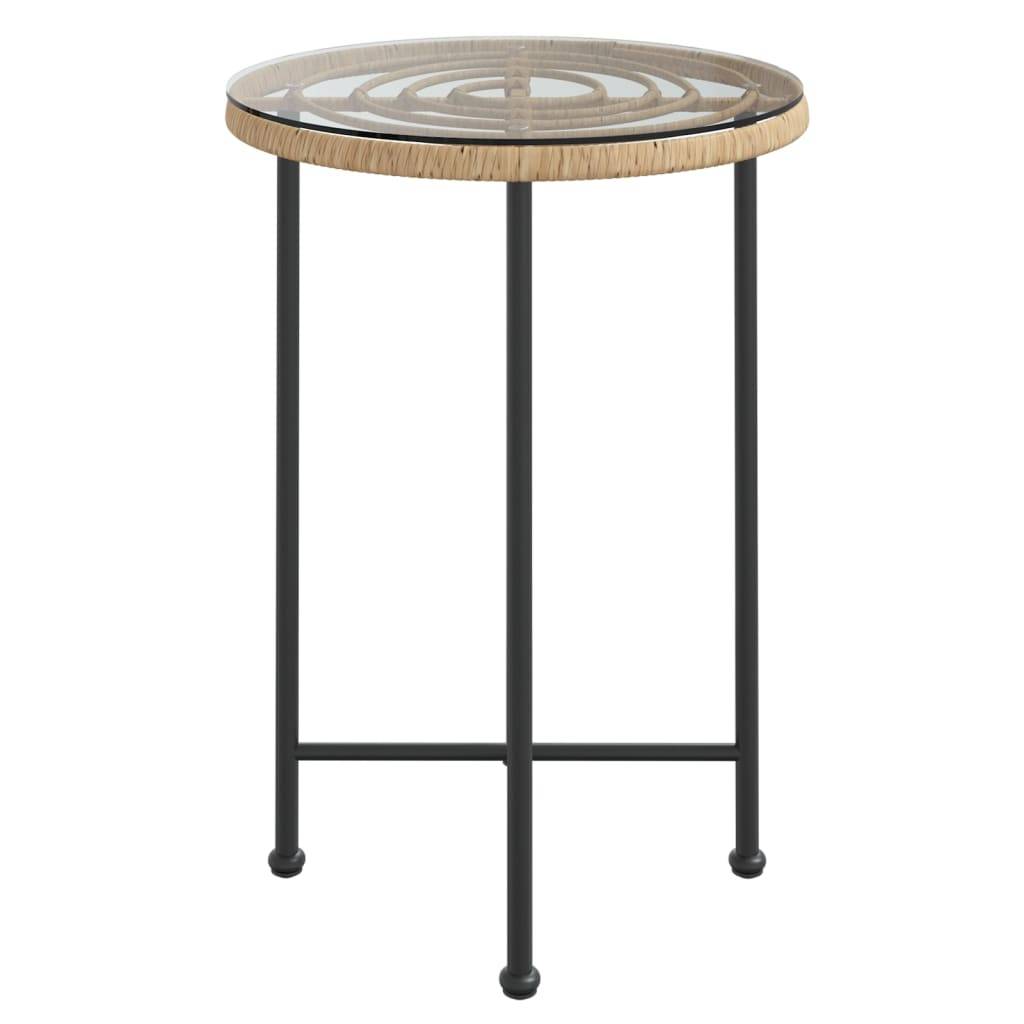 vidaXL Esstisch Ø55 cm Hartglas und Stahl