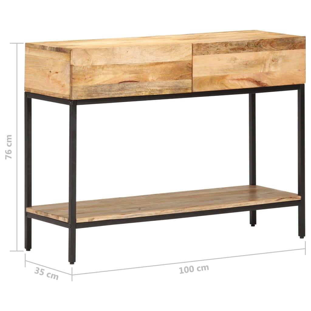 vidaXL Konsolentisch 100x35x76 cm Mango Massivholz
