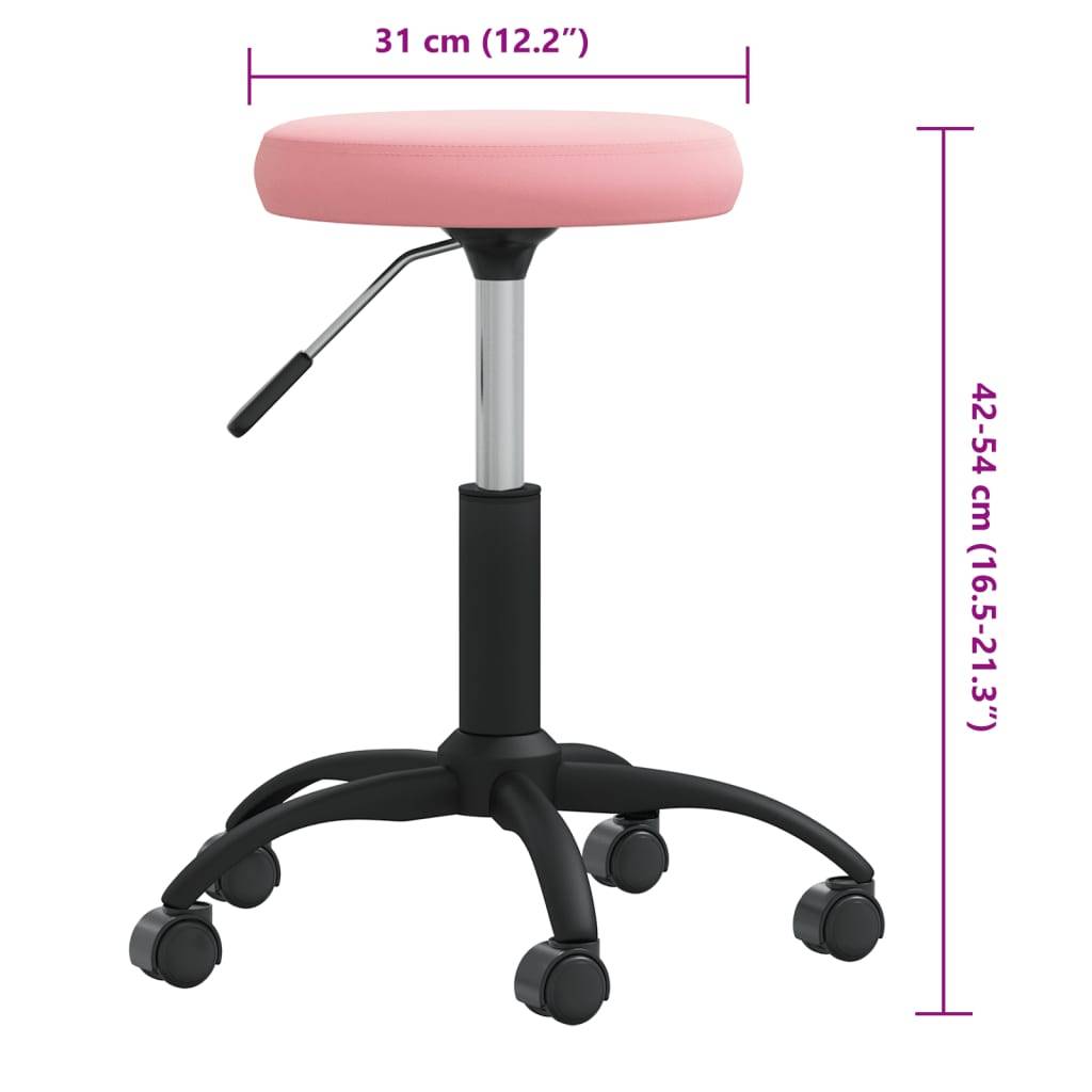 vidaXL Massagehocker Samt Rosa