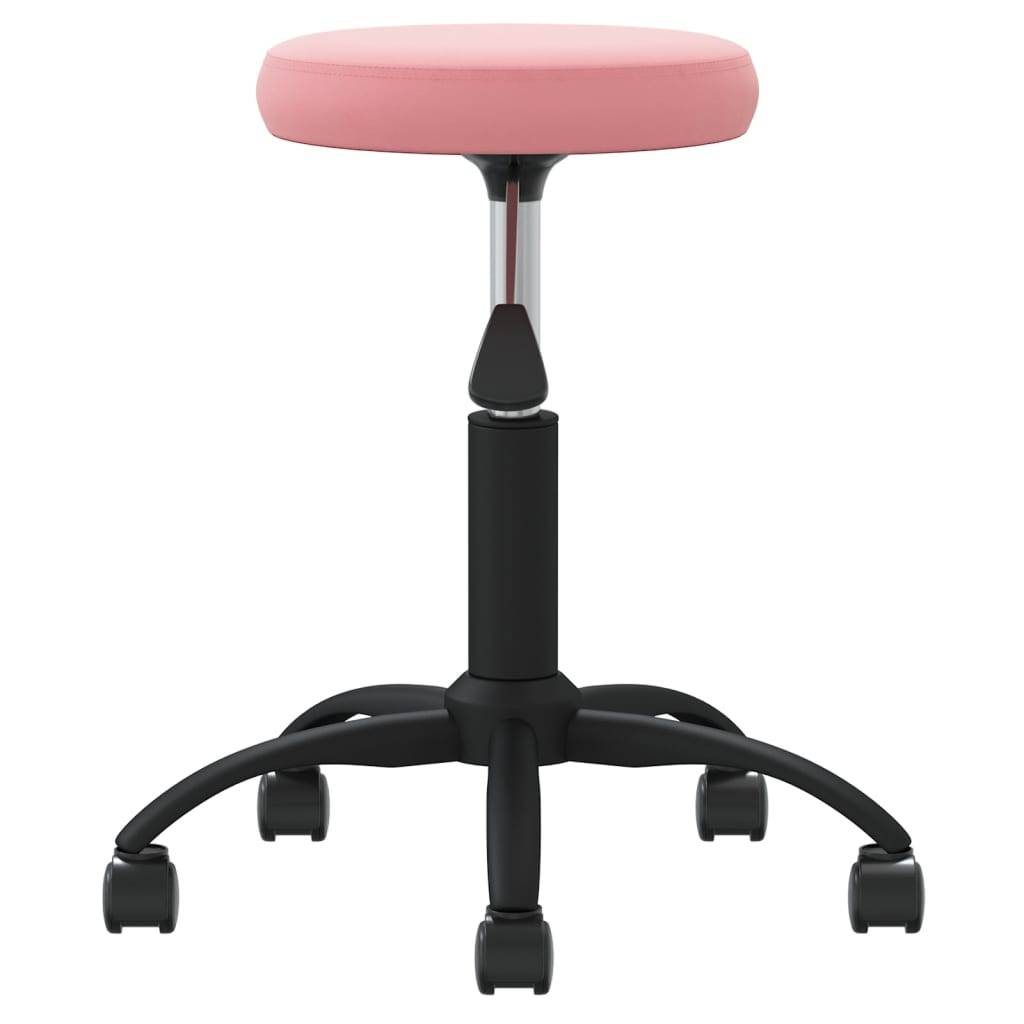 vidaXL Massagehocker Samt Rosa