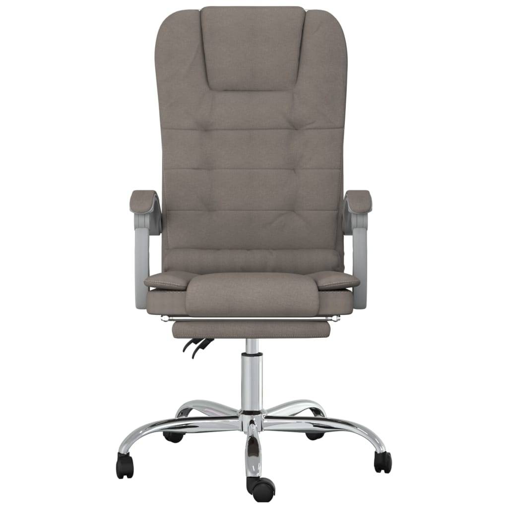 vidaXL Bürostuhl mit Massagefunktion Taupe Stoff