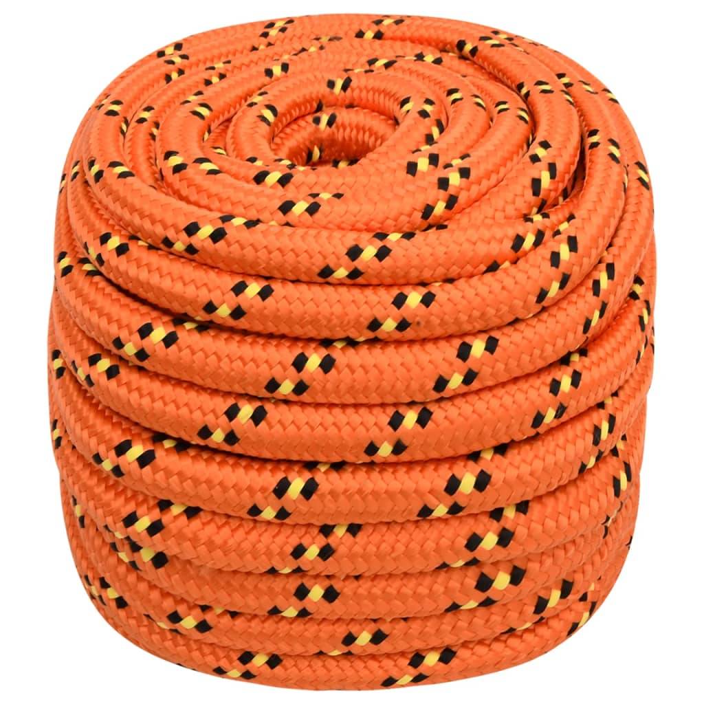 vidaXL Bootsseil Orange 20 mm 100 m Polypropylen