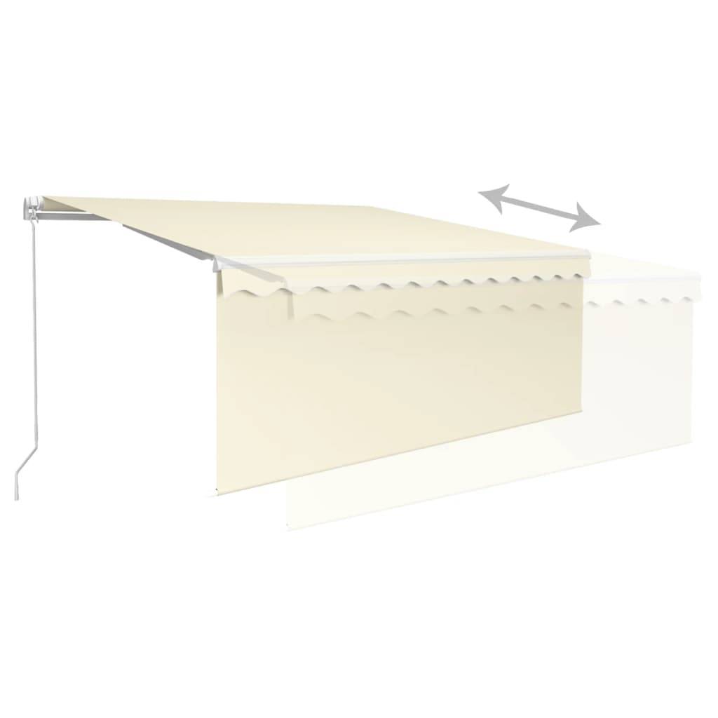vidaXL Markise Manuell Einziehbar mit Rollo 3,5x2,5 m Creme
