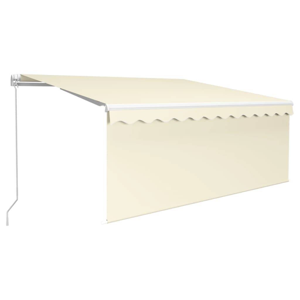 vidaXL Markise Manuell Einziehbar mit Rollo 3,5x2,5 m Creme