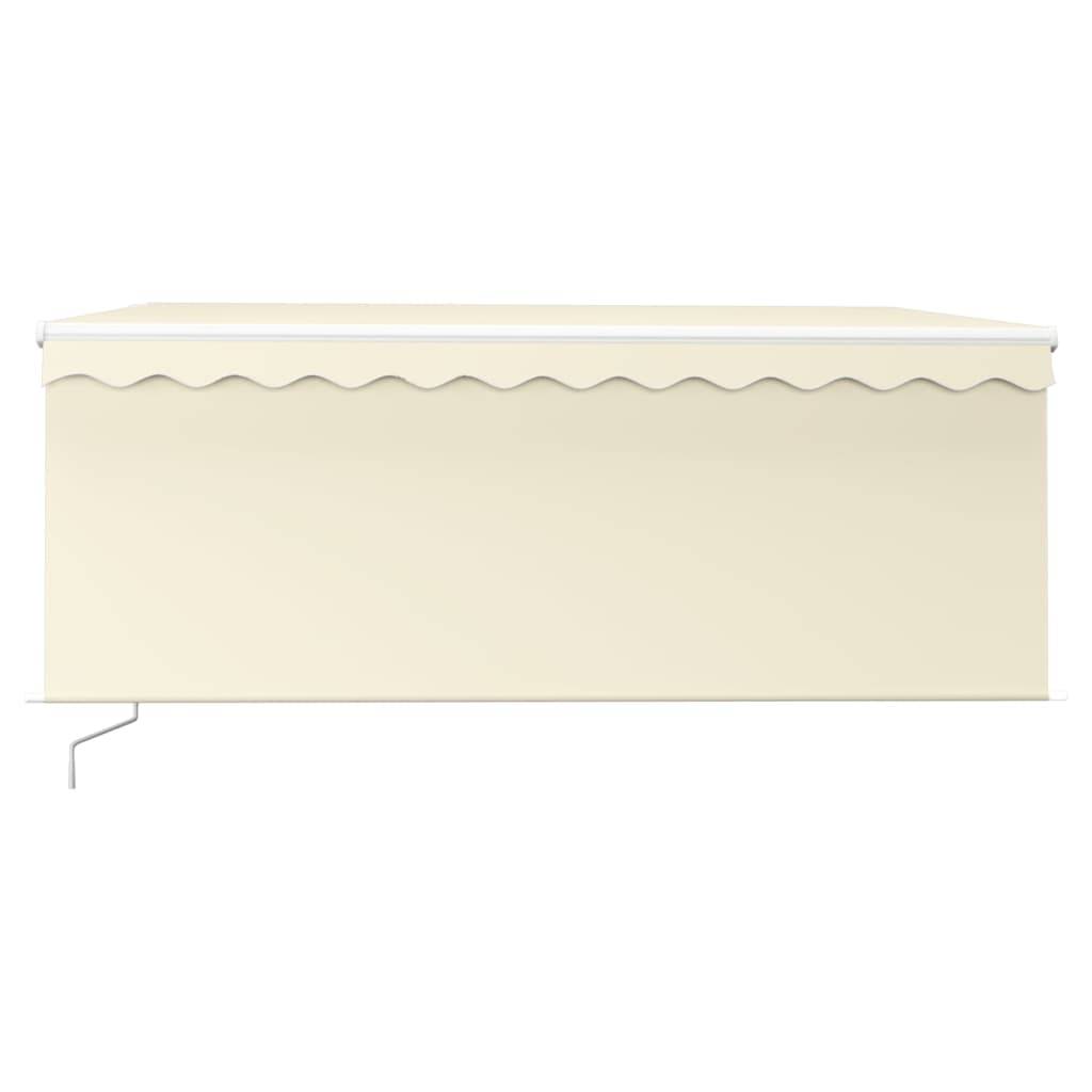 vidaXL Markise Manuell Einziehbar mit Rollo & LED 3,5x2,5 m Creme