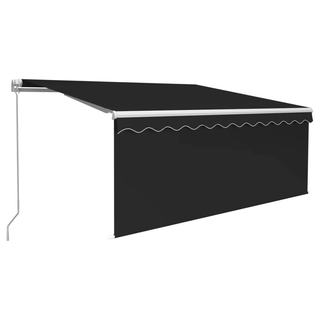 vidaXL Markise Manuell Einziehbar mit Rollo 3,5x2,5 m Anthrazit