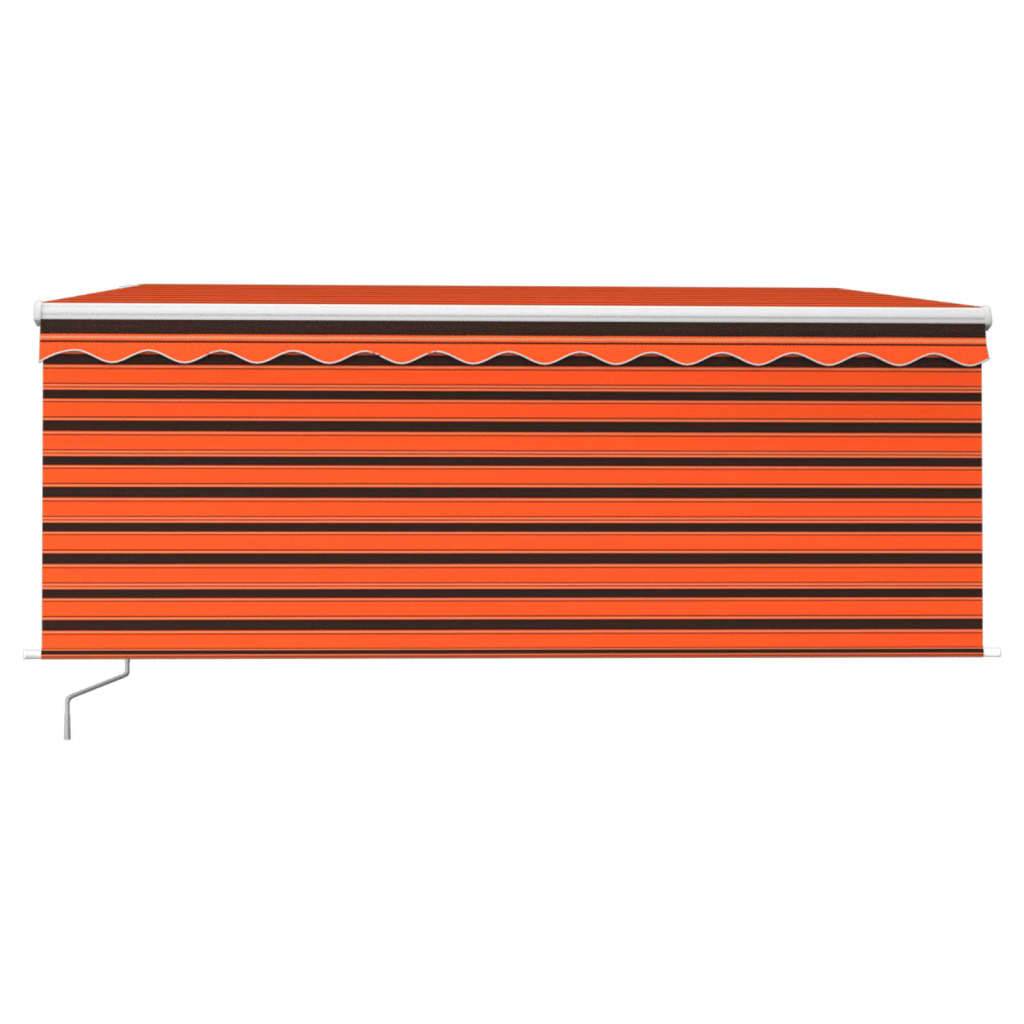 vidaXL Gelenkarmmarkise Einziehbar mit Jalousie 3,5x2,5 m Orange Braun