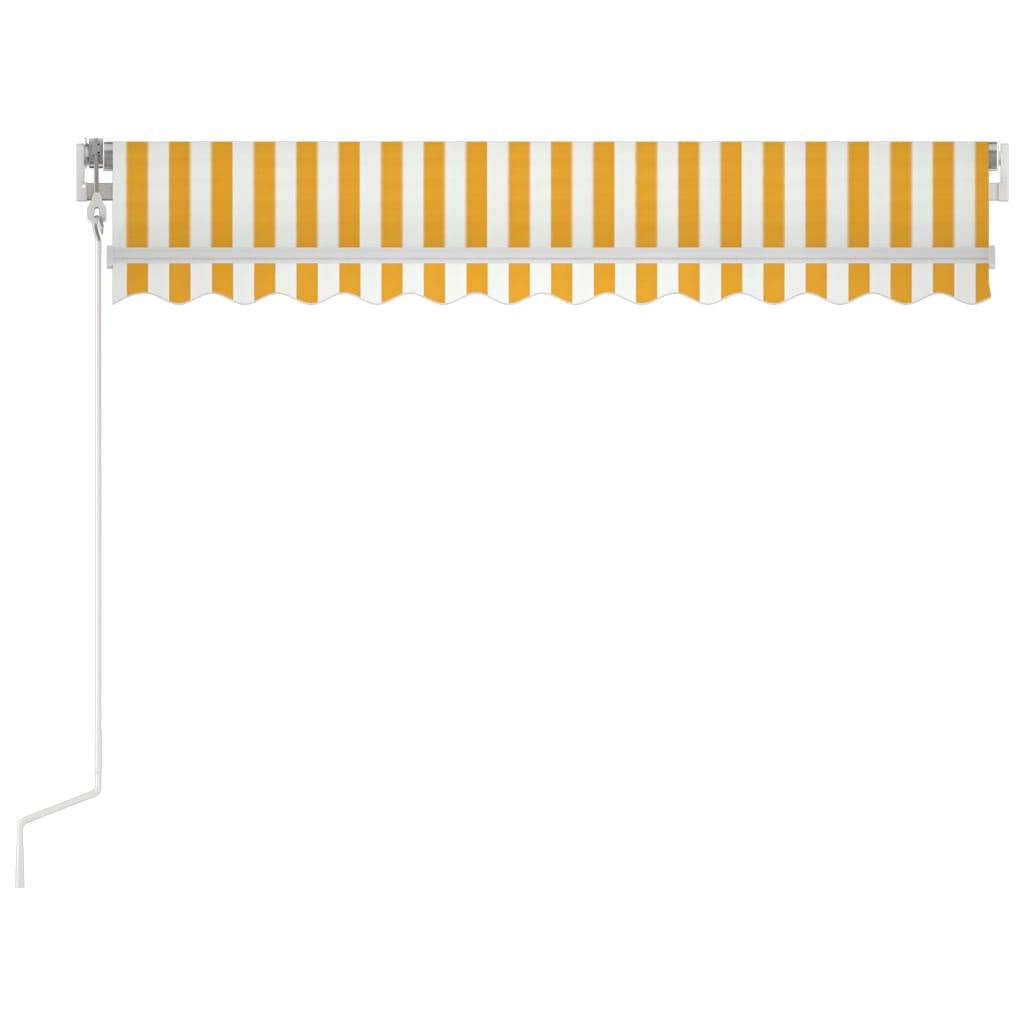 vidaXL Markise Automatisch Einziehbar 300x250 cm Gelb und Weiß