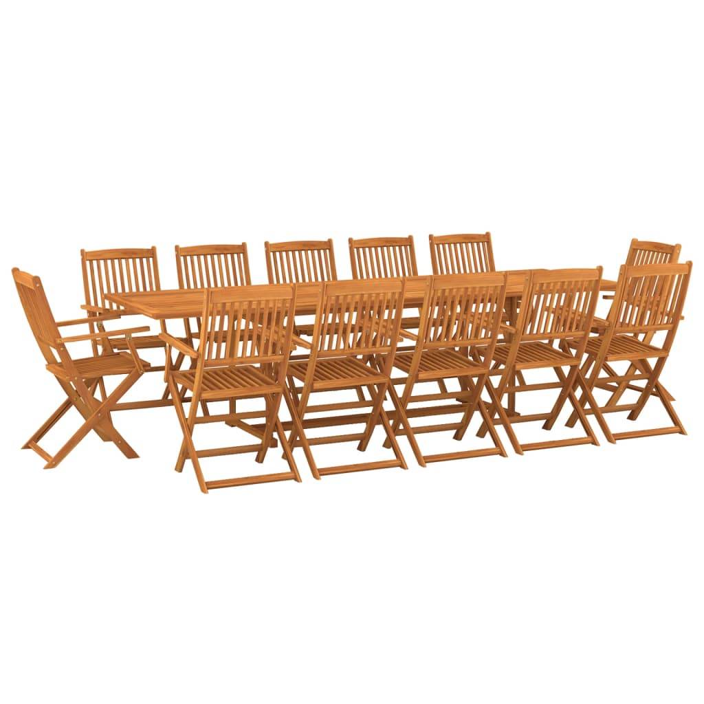 vidaXL 13-tlg. Garten-Essgruppe 280x90x75 cm Massivholz Akazie