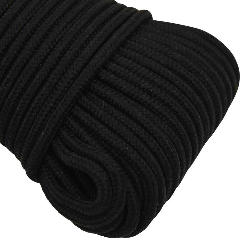vidaXL Arbeitsseil Schwarz 5 mm 250 m Polyester