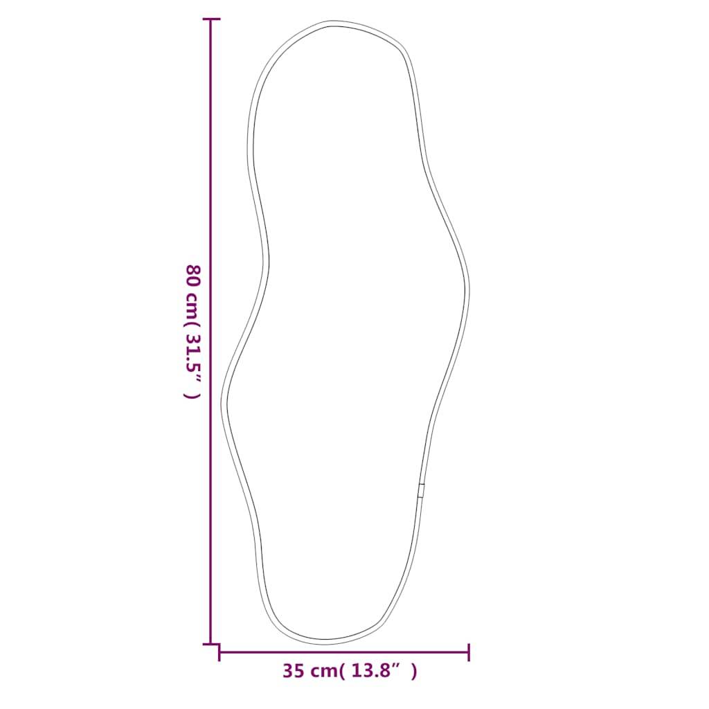 vidaXL Wandspiegel Silbern 80x35 cm