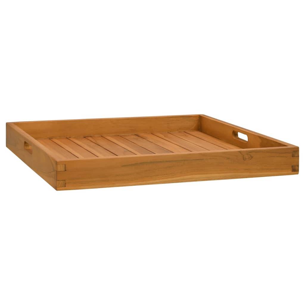 vidaXL Serviertablett 60x60 cm Massivholz Teak