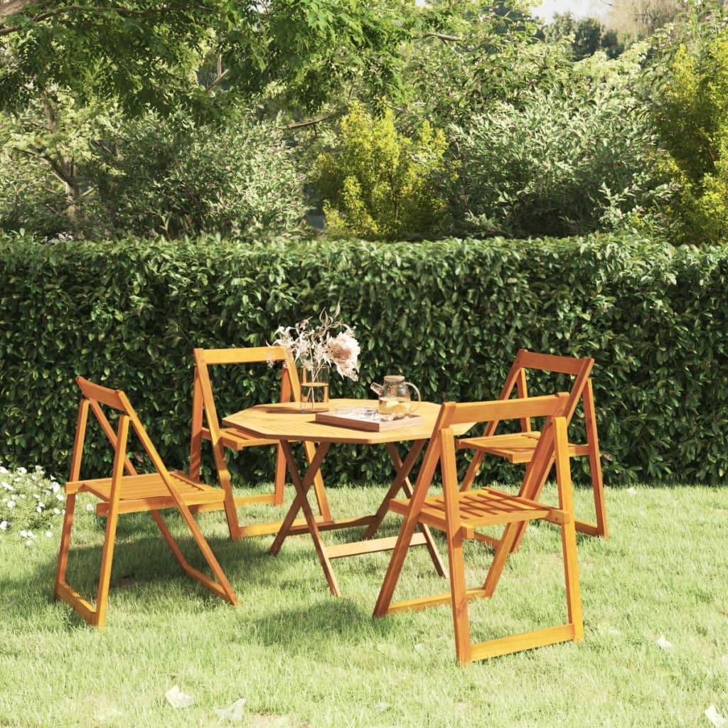 vidaXL Gartenstühle 4 Stk. Klappbar Massivholz Akazie