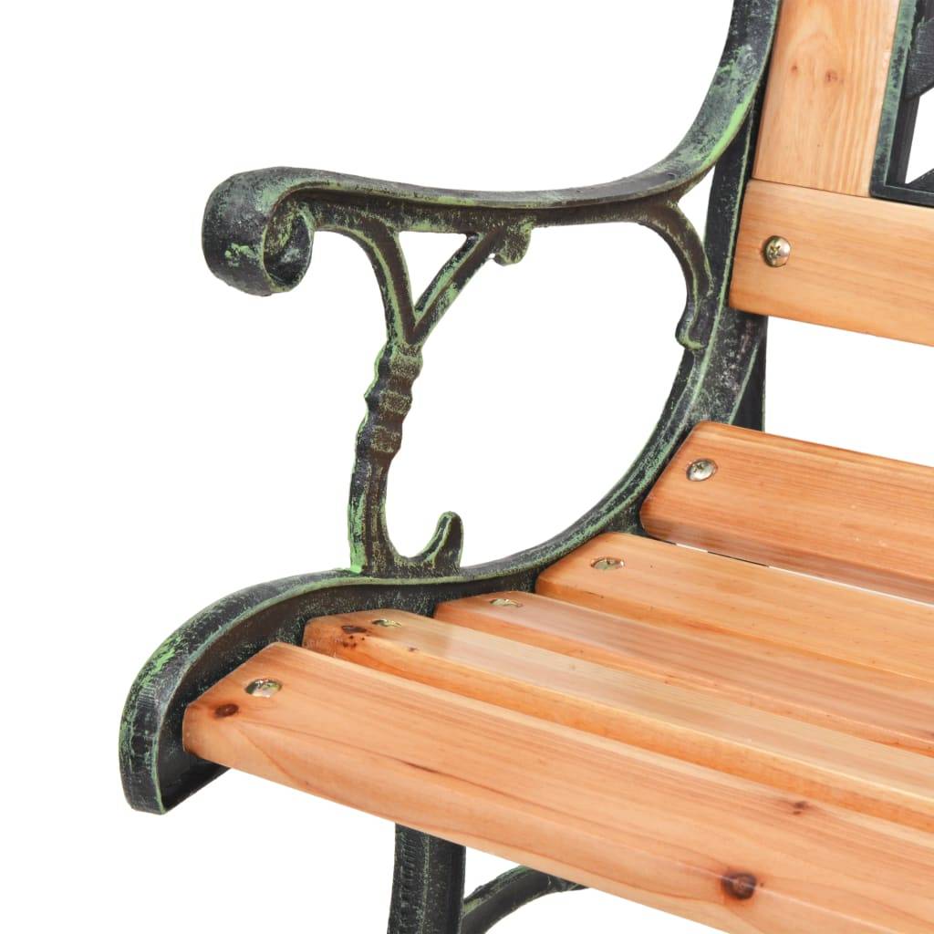 vidaXL Gartenbank 116 cm Gusseisen und Massivholz Tanne