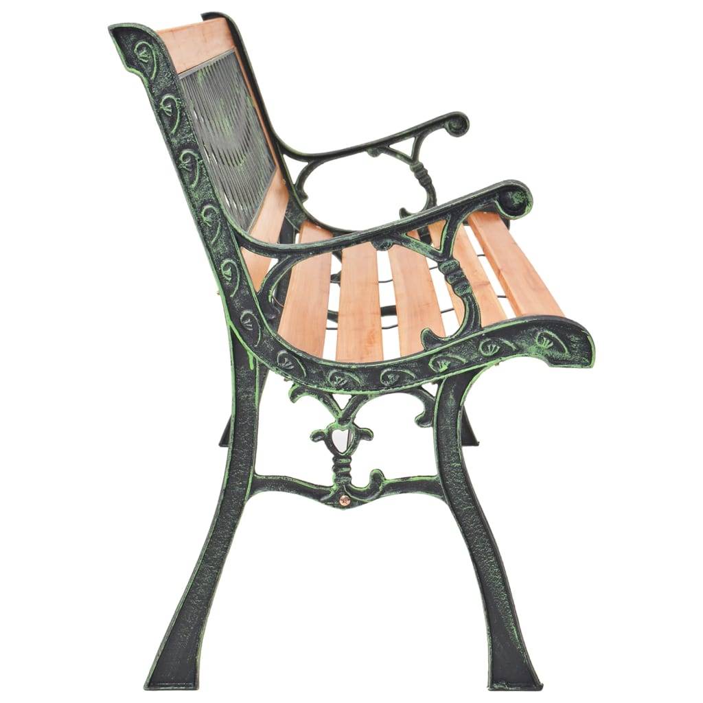 vidaXL Gartenbank 116 cm Gusseisen und Massivholz Tanne