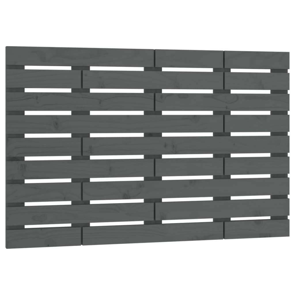 vidaXL Wand-Kopfteil Grau 96x3x63 cm Massivholz Kiefer